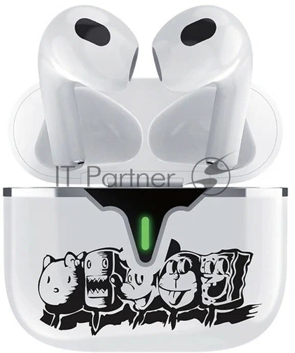 Наушники TWS QUMO LiFE "Avengers" BT 0101 белый, вкладыши, Bluetooth, сенсорное управление, до 4 ч
