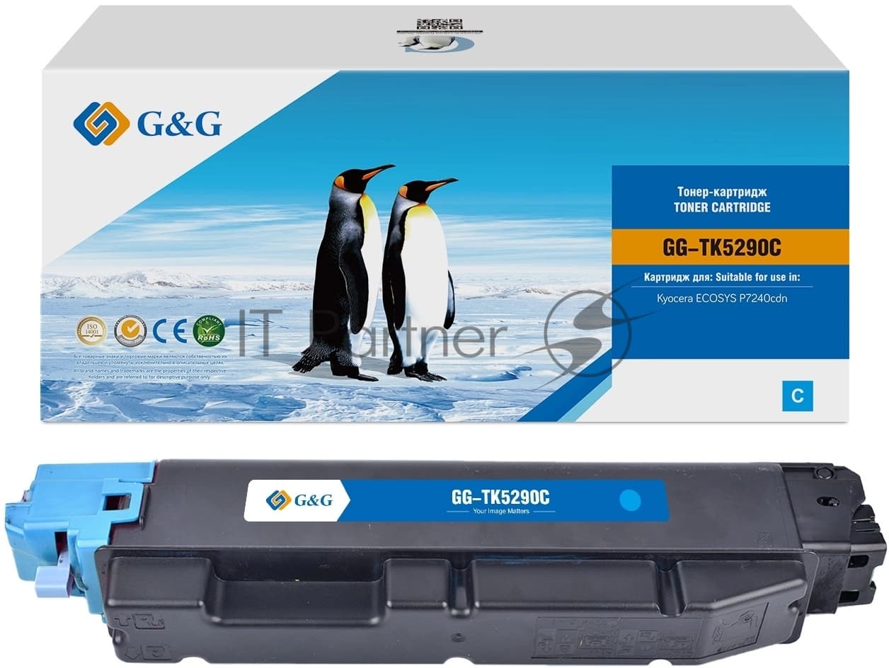 Картридж лазерный G&G GG-TK5290C TK5290C голубой (13000стр.) для Kyocera ECOSYS P7240cdn
