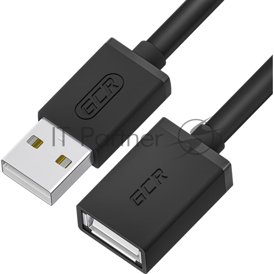 Удлинитель Greenconnect GCR-55069 1.0m USB 2.0 AM/AF, черный