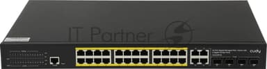 Коммутатор Cudy GS2028PS4-400W, 24×1 Гбит/с, 4×1 Гбит/с Combo (RJ-45/SFP)