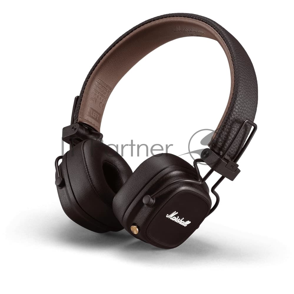 Беспроводные/проводные наушники Marshall Major V коричневый, накладные, Bluetooth + проводной, беспроводная зарядка, до 100 ч