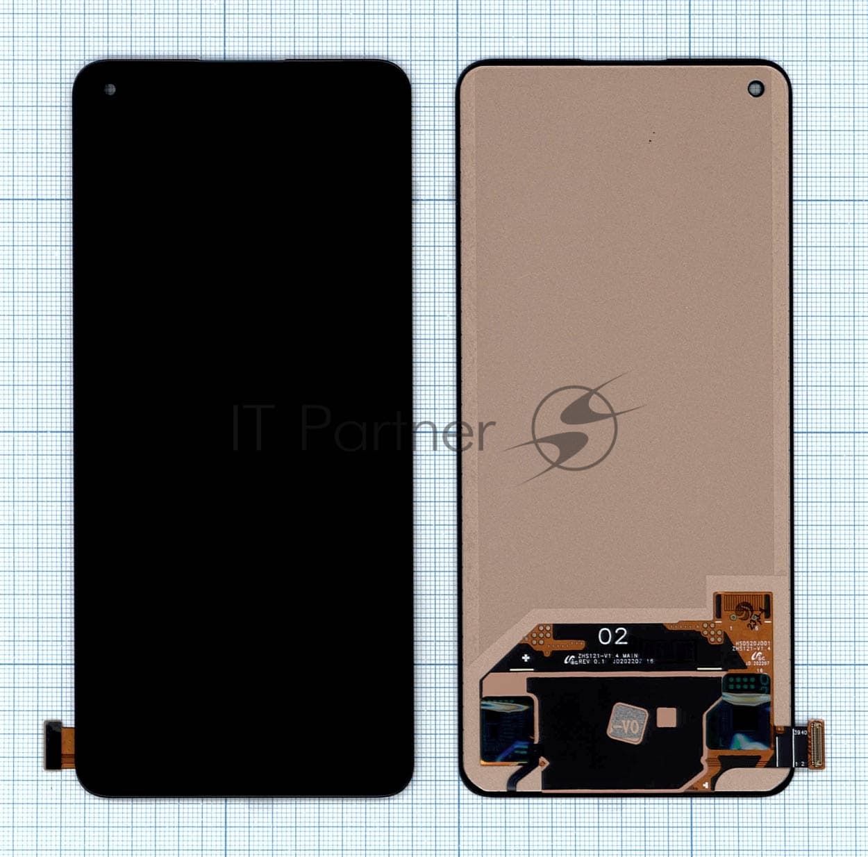 Дисплей для Realme GT Neo 2, OnePlus 9RT в сборе с тачскрином (TFT) черный