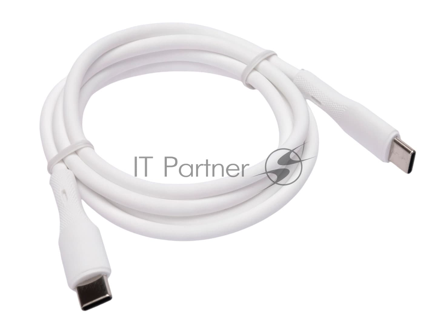 Кабель USB2.0 Cablexpert CC-USB2S-CMCM-1M-W Type-C/Type-C, 3А, 65Вт, PD/QC3.0, силиконовый, 24AWG, медь, 1м, белый, пакет
