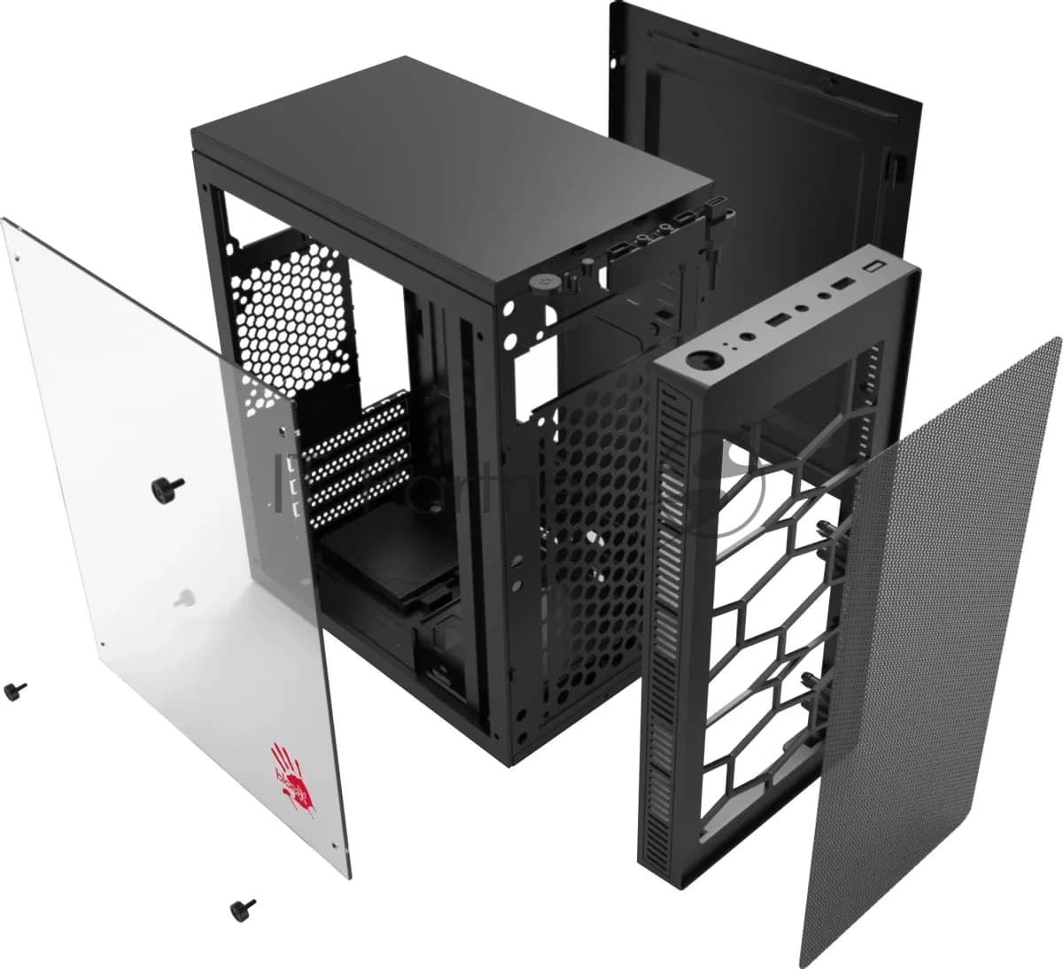Корпус Bloody BD-CC101 черный без БП mATX 1x80mm 1x92mm 2x120mm 2xUSB2.0 1xUSB3.0 audio