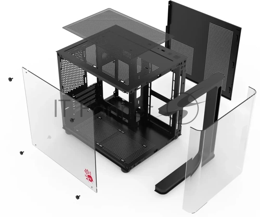 Компьютерный корпус Bloody BD-CC104 черный без БП mATX 5x120мм 1xUSB 2.0 1xUSB 3.0 audio