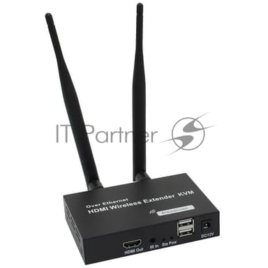 Удлинитель ORIENT VE054, WiFi HDMI KVM Extender (Tx+Rx), HDMI+USB беспроводной удлинитель до 200 м, HDMI 1.3, 1080p@60Hz, HDCP1.2, передача ИК сигнала управления, питание от внешних БП, метал. корпус (31372)