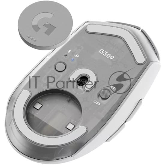 Мышь игровая беспроводная Logitech G309, White 910-007207