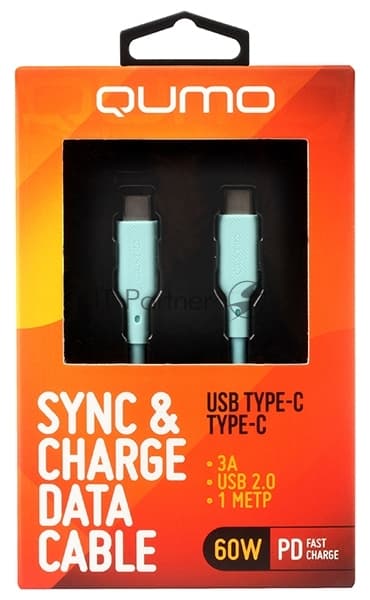 Кабель Type-C to Type-C, silica gel, 1м, 3A, 60W, PD (blue)