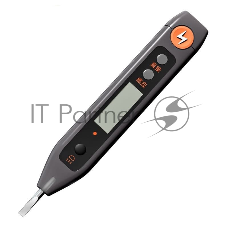 Индикаторная отвертка-тестер напряжения цифровая "Home Series Gray" Deli HT7005 (12-250 В, фонарик, батарейки в комплекте)