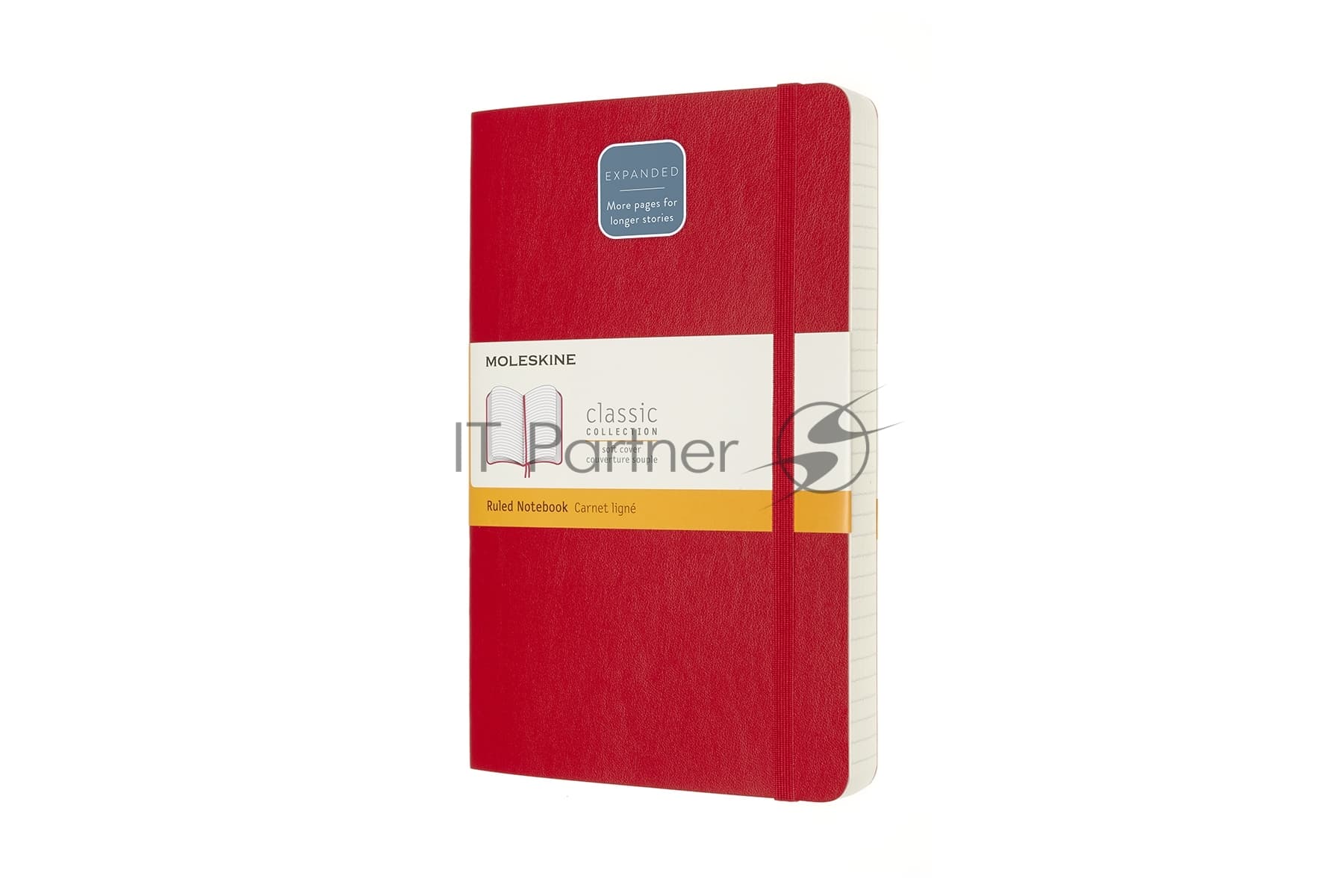 Блокнот Moleskine CLASSIC SOFT EXPENDED QP616EXPF2 Large 130х210мм 400стр. линейка мягкая обложка красный