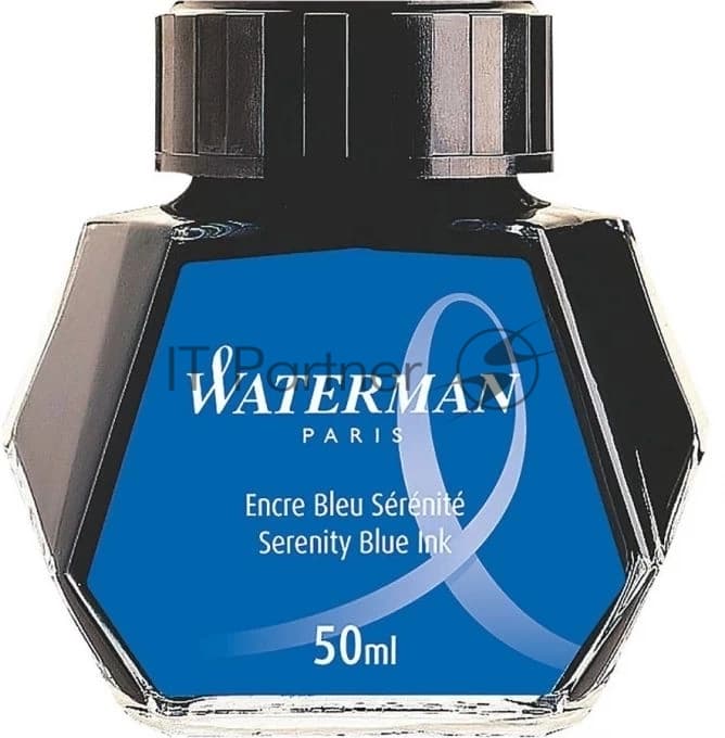 Флакон с чернилами Waterman (CWS0110720) Serenity Blue чернила, 50мл для ручек перьевых