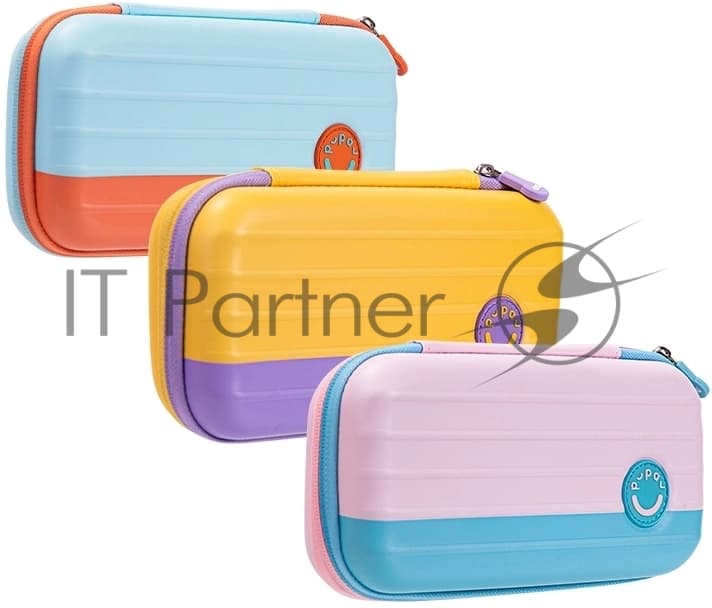 Пенал Deli BC288B Pupal ассорти 1отд. 230x110x55мм EVA