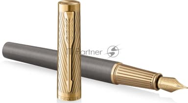 Ручка перьевая Parker Ingenuity Pioneers F571 (2200949) Arrow Grey GT, F, подарочная коробка