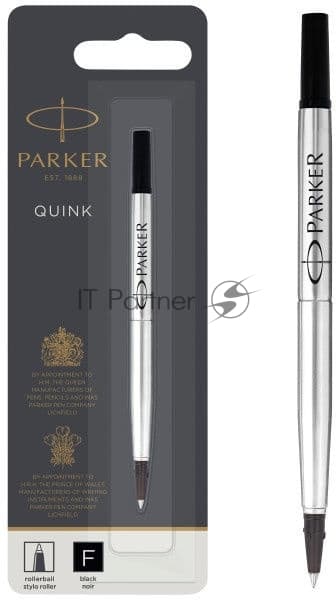 Стержень роллер Parker Quink Z01 (CW1950321) F 0.5мм, черные чернила, блистер