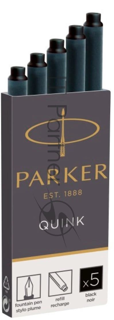 Картридж Parker Quink Z11 (CW1950382) черные чернила, для ручек перьевых (5шт)