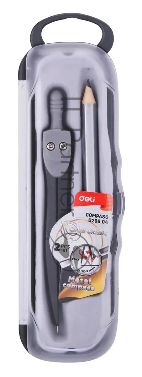 Циркуль Deli EG20804 металл в компл.:карандаш