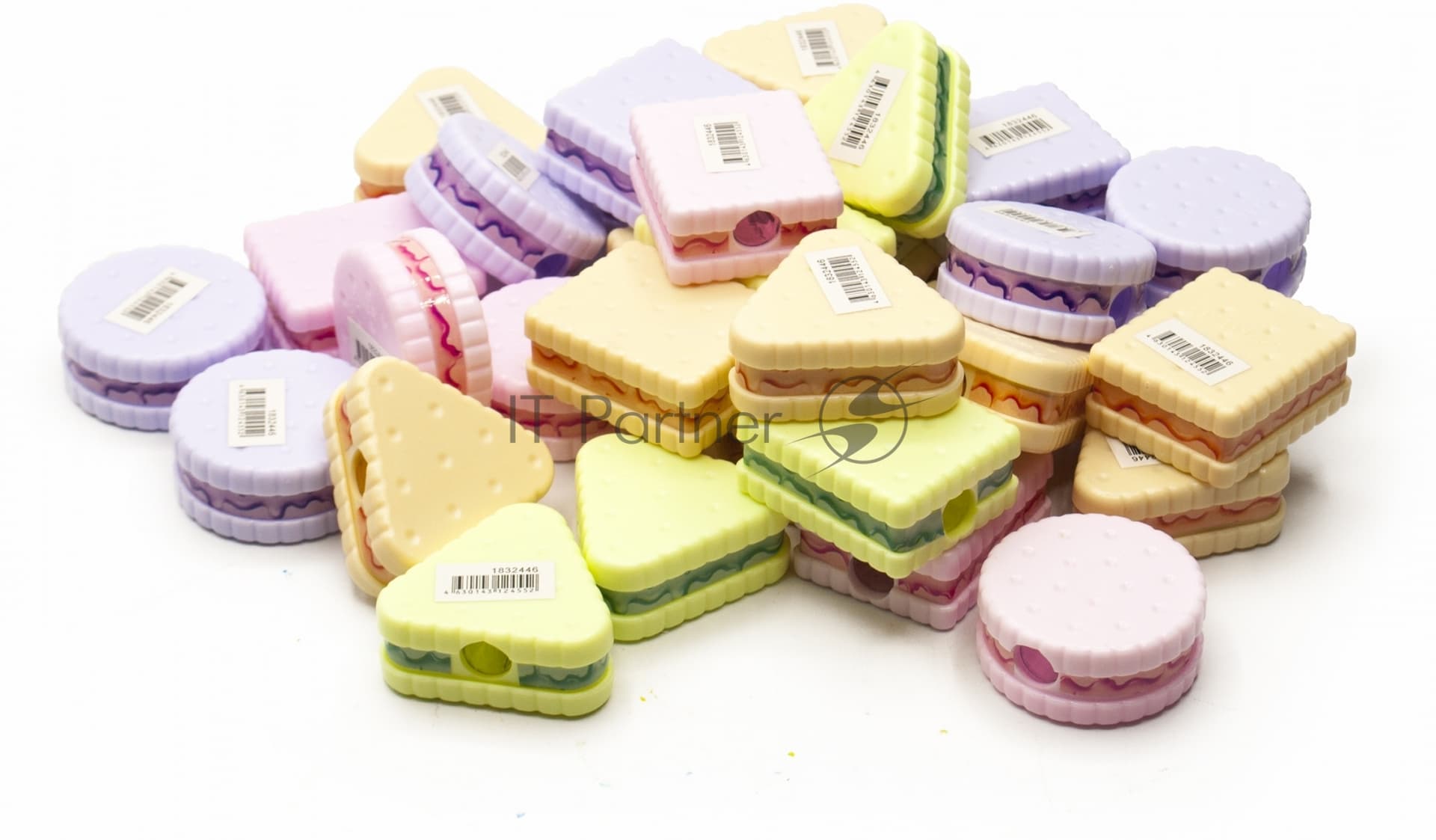 Точилка для карандашей ручная Silwerhof Cookies Монстрики, 1 отверстие, пластик, ассорти, туба