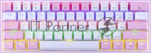 Клавиатура Redragon Fizz проводная, USB Type-A, розовый