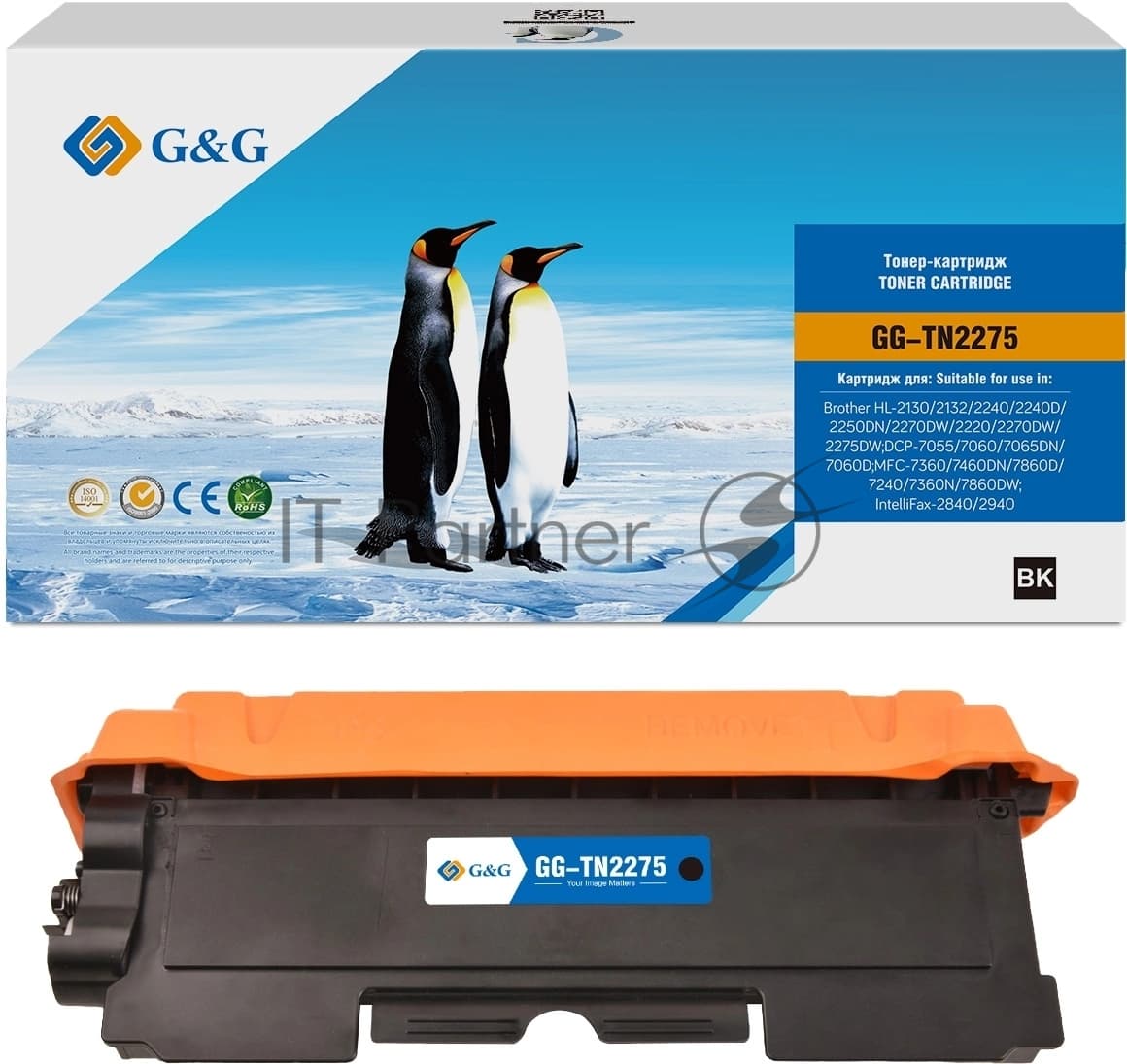 Тонер-картридж G&G, аналог Brother TN-2275 2.6k
