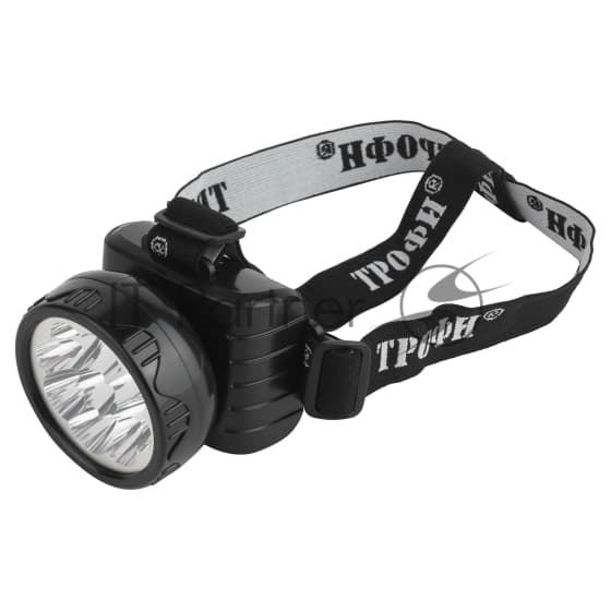 Фонарь налобный ЭРА светодиодный Трофи TG9 ударопрочный, 9 LED, 2 режима, аккумуляторный, черный