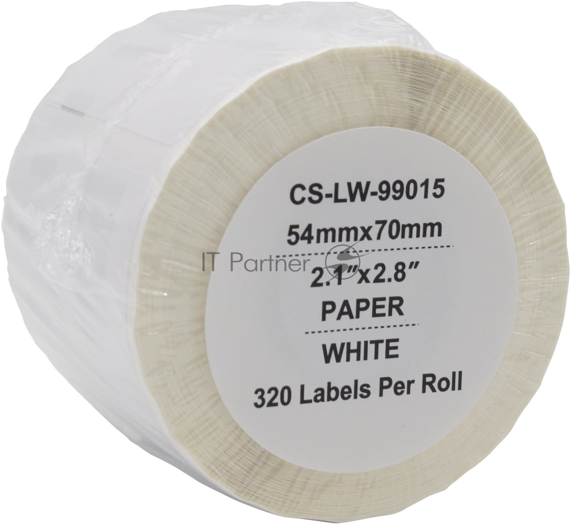 -/ Этикетки Cactus CS-LW-99015 сег.:70x54мм черный белый 320шт/рул Dymo Label Writer 450/4XL