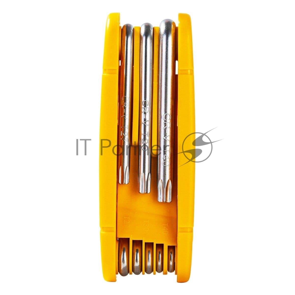 Набор складных шестигранных ключей "TORX" Deli DL234308 размеры T9,T10,T15,T20,T25,T27,T30,T40, пластиковый держатель