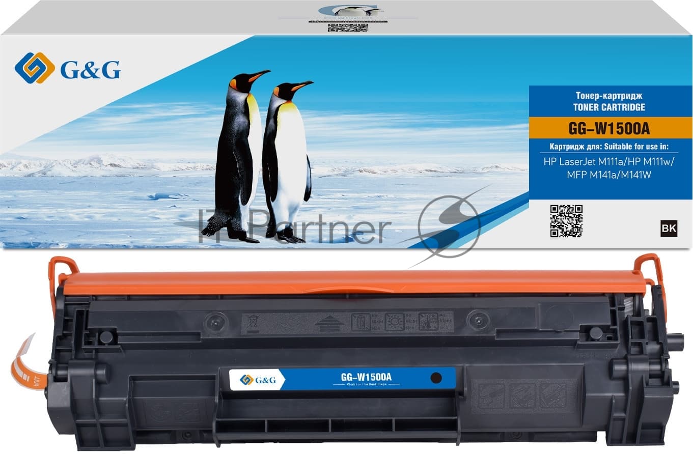 Картридж G&G GG-W1500A W1500A черный (975стр.) для HP LaserJet M111a/M111w/MFP M141a/M141W