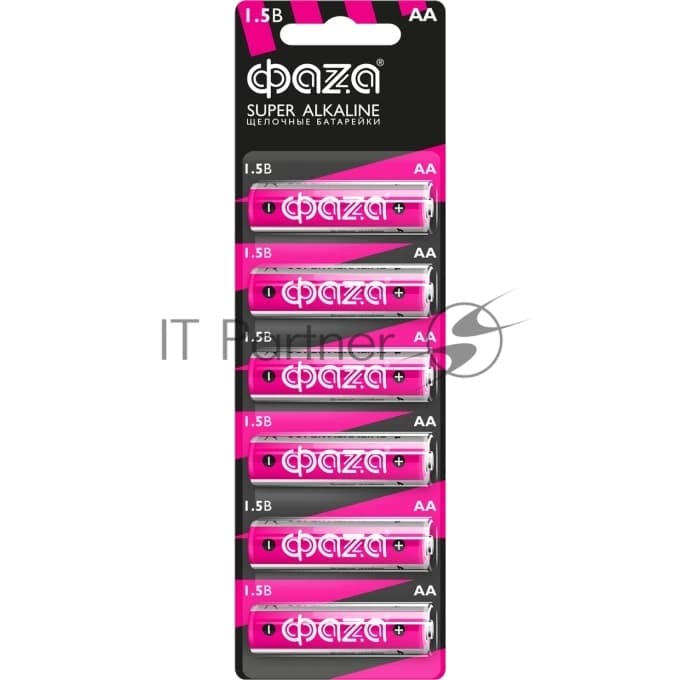 Элемент питания JazzWay LR 6 (AA) ФАZА Super Alkaline блистер, 6 шт.