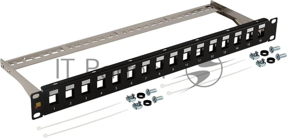 Патч-панель наборная Lanmaster LAN-PPN16OK-STP 19" 1U 16x FTP