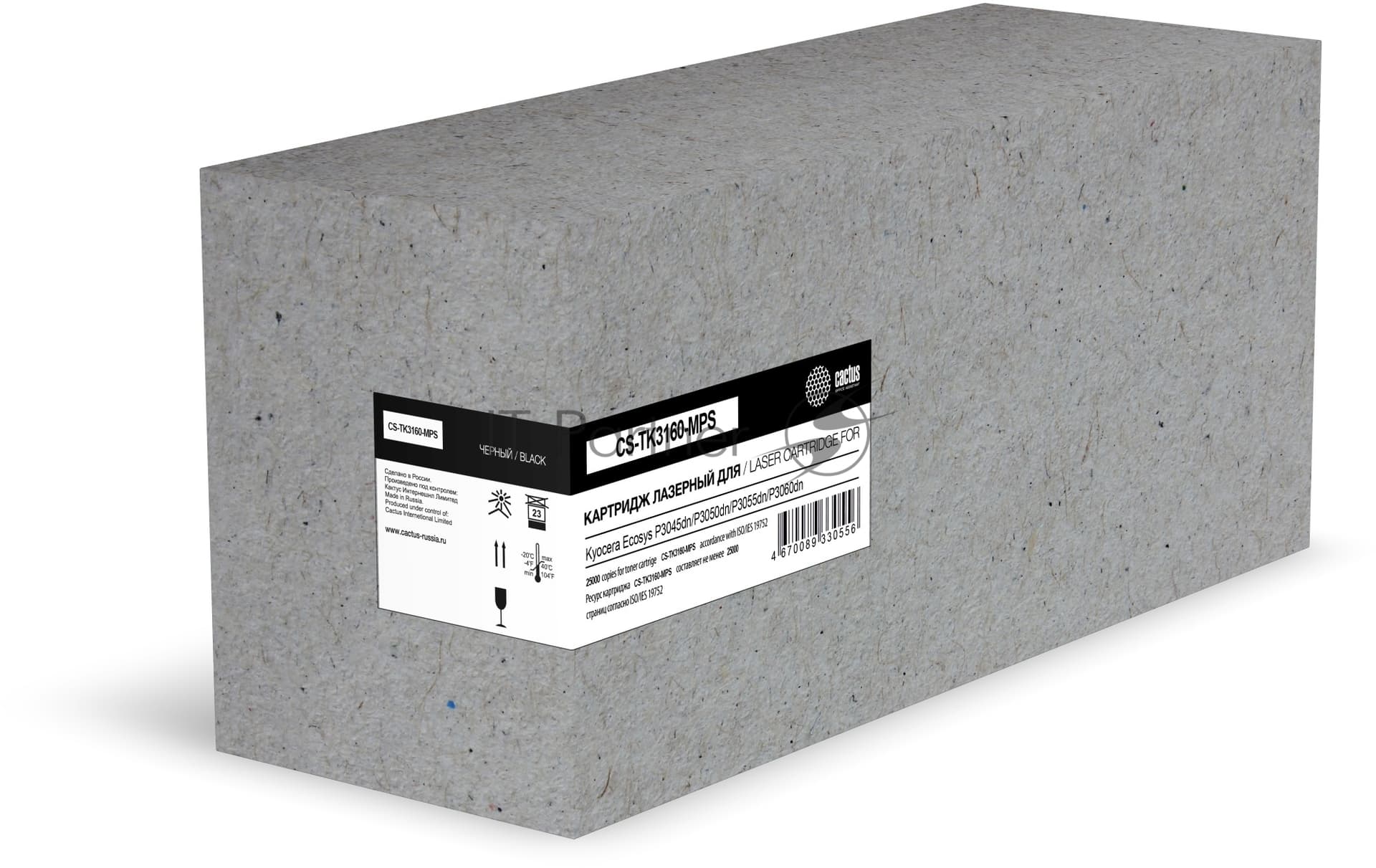 -/ Картридж лазерный Cactus CS-TK3160-MPS TK-3160 черный (25000стр.) для Kyocera Ecosys P3045dn/P3050dn/P3055dn/P3060dn