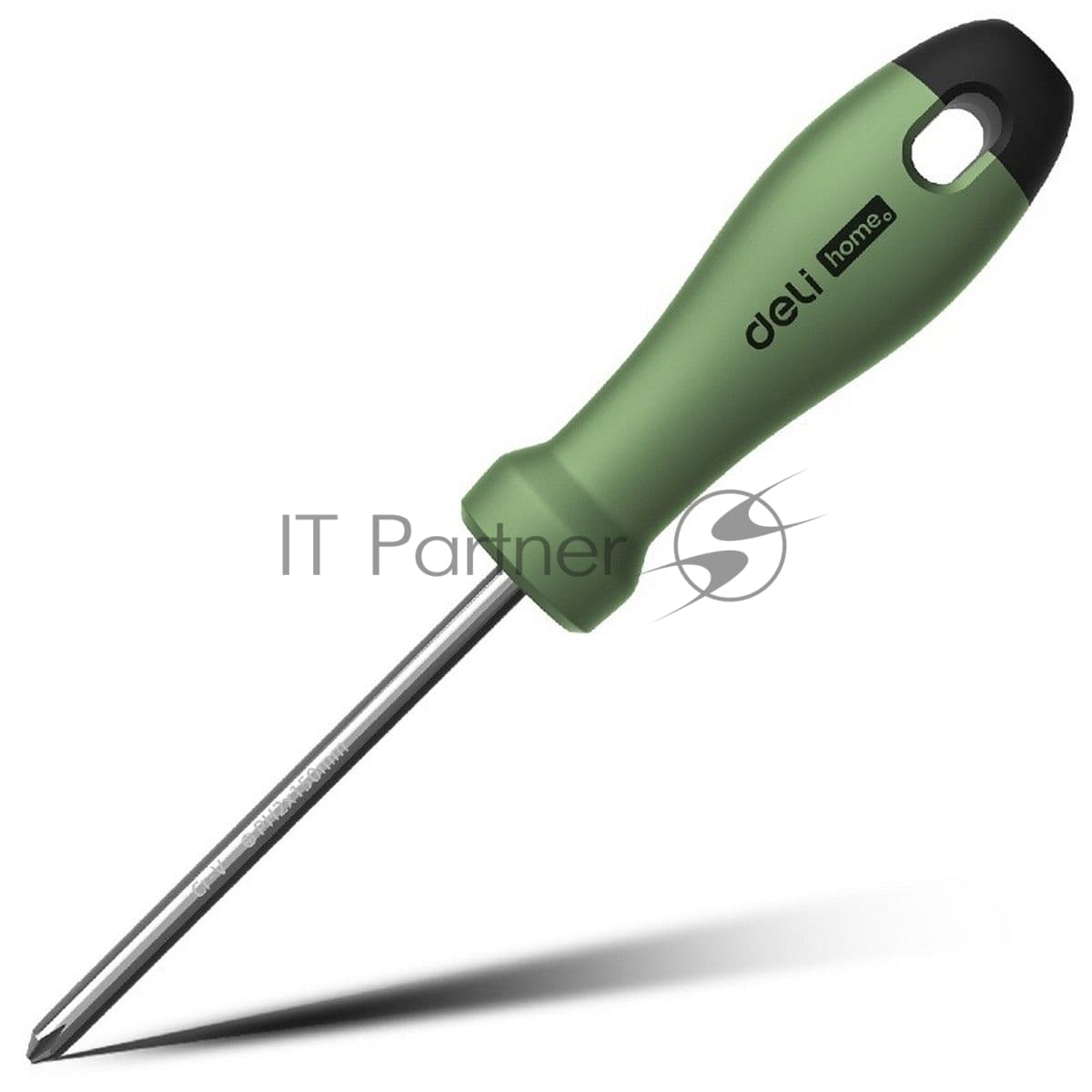 Крестовая отвертка "Home Series Green" Deli HT1206L PH2x150мм Эксклюзивный дизайн, рукоятка из высококачественного софттач пластика