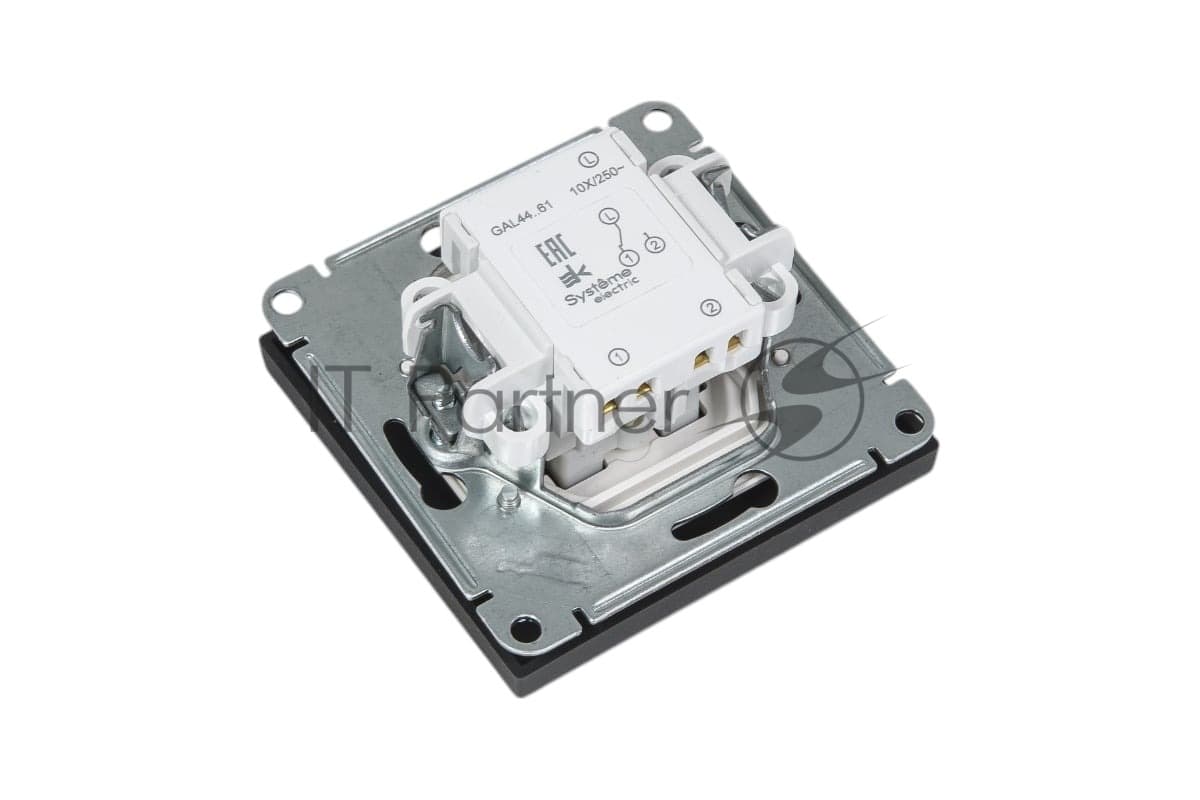 Переключатель 1-кл. ArtGallery IP44 10AX механизм карбон SE GAL441061