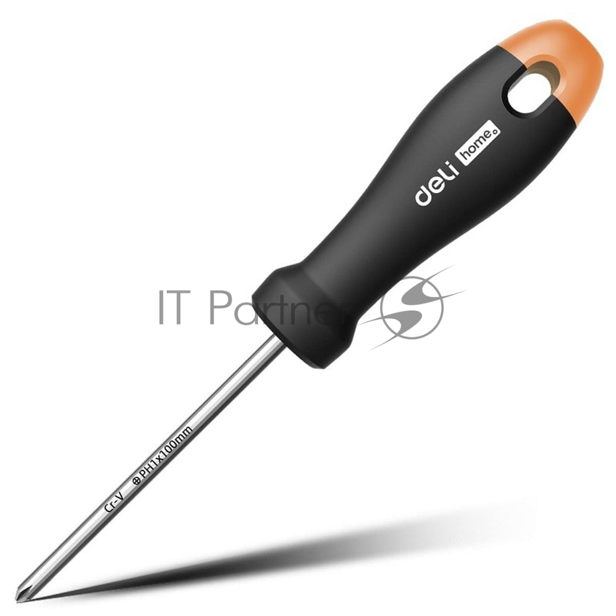 Крестовая отвертка "Home Series Gray" Deli HT1205C PH1x100мм Эксклюзивный дизайн, рукоятка из высококачественного софттач пластика