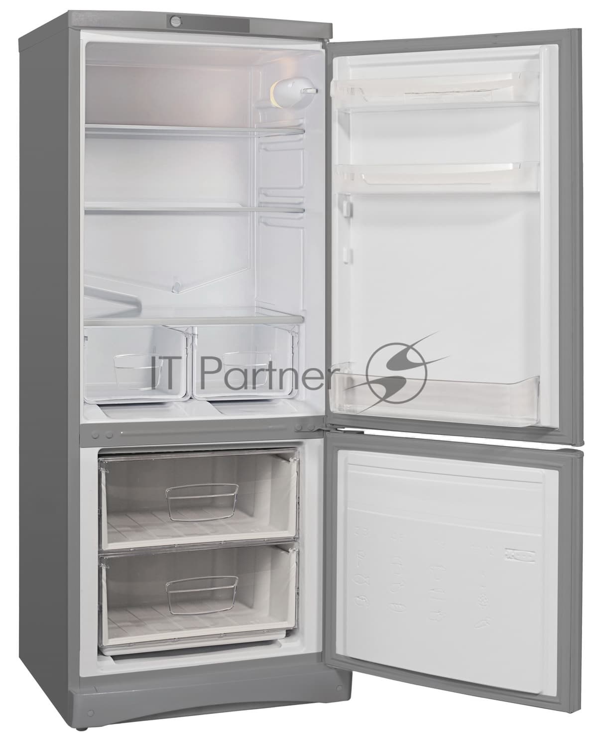 Холодильник Indesit ES 15 GA серебристый двухкамерный 189/54 л морозилка снизу