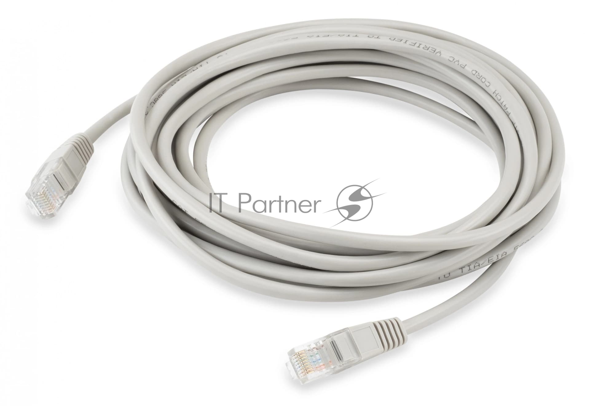 Патч-корд Buro LSZH UTP cat.5e 5м серый RJ-45 (m)-RJ-45 (m)