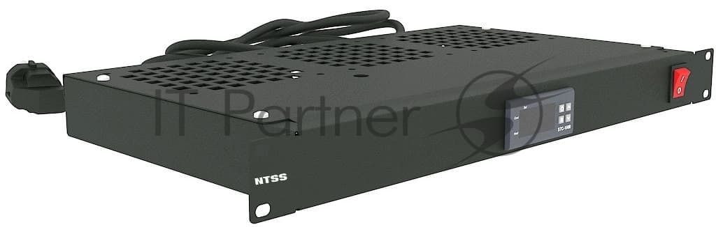 Модуль вентиляторный NTSS (NTSS-FAN3/19T-BL) 3 вент. с термостатом с контроллером черный