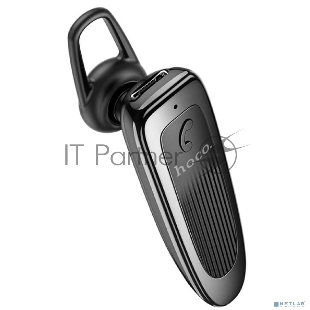 Беспроводная моно-гарнитура Hoco E60 черный, вкладыш с заушником, Bluetooth, до 10 ч