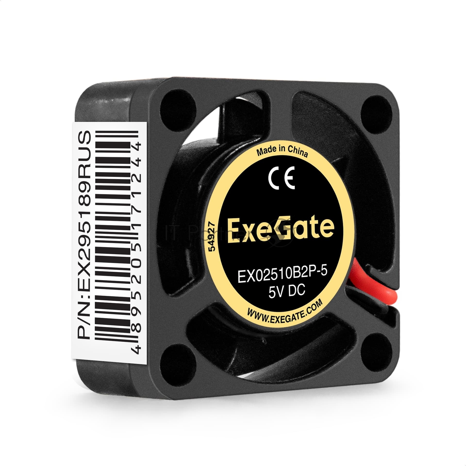 Вентилятор для корпуса ExeGate EX02510B2P-5 черный, 25 мм, 10500 об/мин, 22.5 дБ, 2 pin