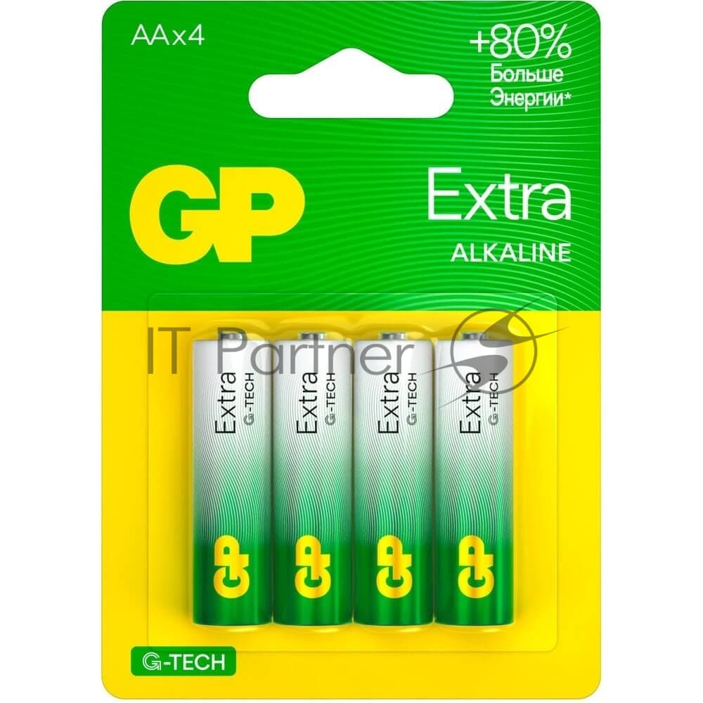 Батарея GP Extra Alkaline 15AXA21-2CRSBC4 AA (4шт) блистер