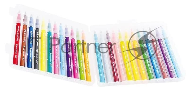 Фломастеры Deli EC10324 Color Emotion кисть смываемые 24цв. пластиковый пенал (24шт.)