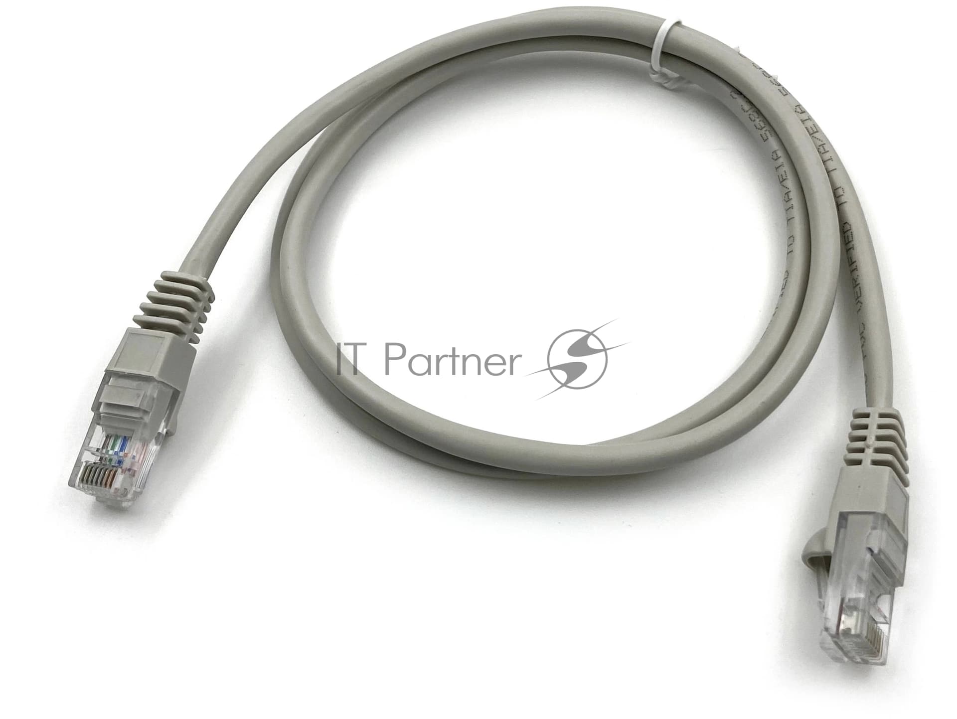 Патч-корд KingPrice KP-PC-c5e-1m-g UTP 4 пары cat.5e CCA molded 1м серый RJ-45 (m)-RJ-45 (m)