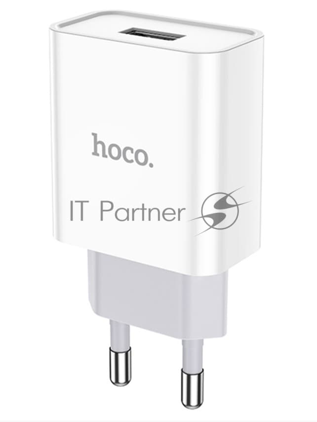 Блок питания (сетевой адаптер) HOCO C81A Asombroso single 1xUSB, 2.1A, 10W, белый