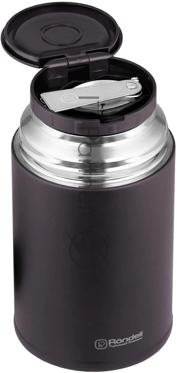 Термос для еды Rondell Tierno RDS-1661 0.7 л. бордовый с чехлом картонная коробка