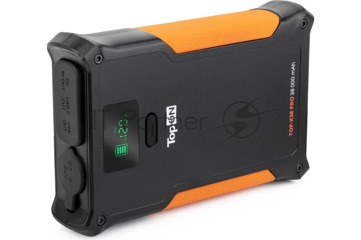 Портативный аккумулятор TopON TOP-X38PRO 38000mAh QC3.0/PD3.0 160W 3A черный/оранжевый