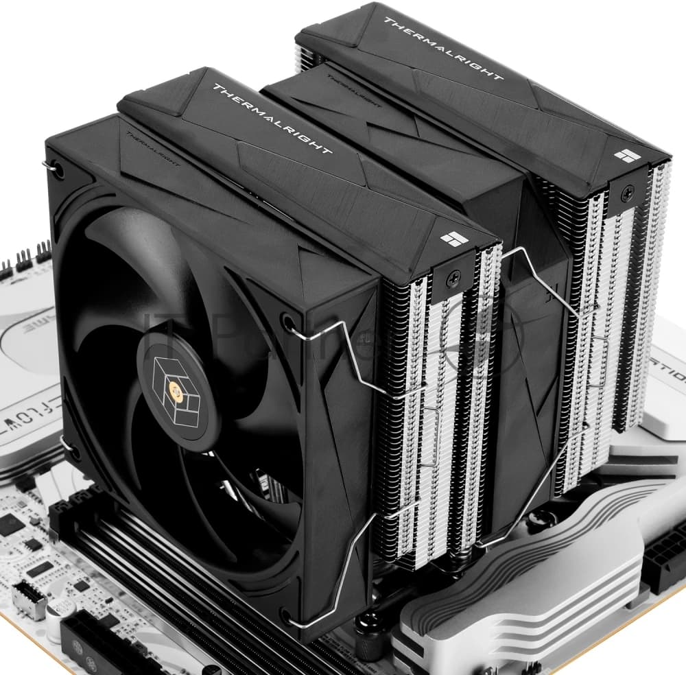 Устройство охлаждения(кулер) Thermalright Royal Pretor 130 Soc-AM5/AM4/1200/1700/1851 серебристый/черный 4-pin 29.4dB Al+Cu Ret (RP130)