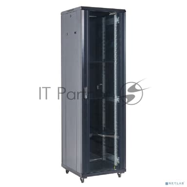 Напольный шкаф Rexant RAL 9005 19" 37U 600×600×1832 (ШxГxВ), дверь стекло, металлическая задняя дверь, боковые съемные стенки