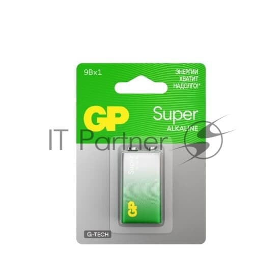 Алкалиновая батарейка GP Super Alkaline G-Tech 9V Крона - 1 шт. на блистере (1 шт.)