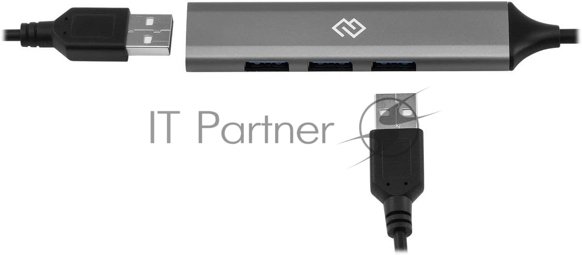 USB-разветвитель Digma DHUB-4USB-AC-3.0, USB-C + USB-A, USB 3.0 4порта, USB