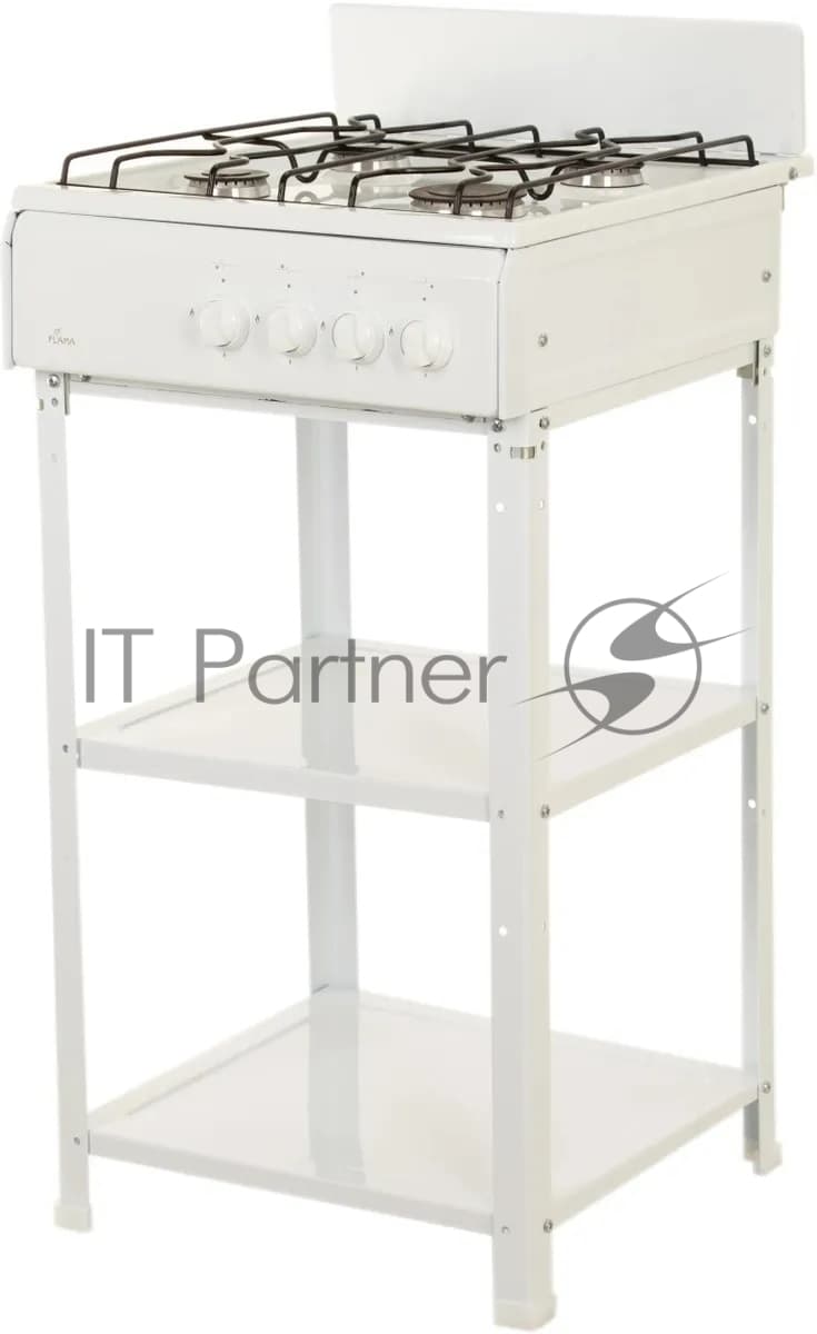 Плита газовая Flama AVG 1407 W белый, конфорок 4 газовых, духовка отсутствует, 50 см x 85 см x 57 см