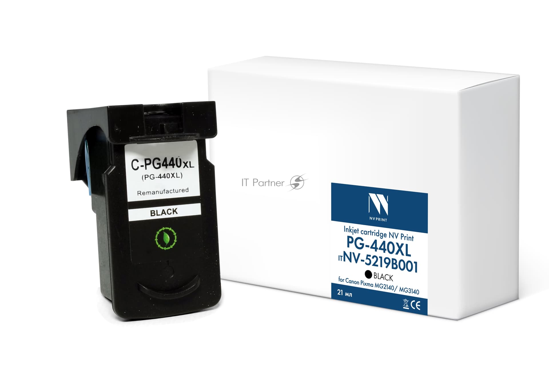 -/ Струйный картридж NVP PG-440XL (NV-5219B001) Black для Canon Pixma MG2140/MG3140 (21 мл) совместимый